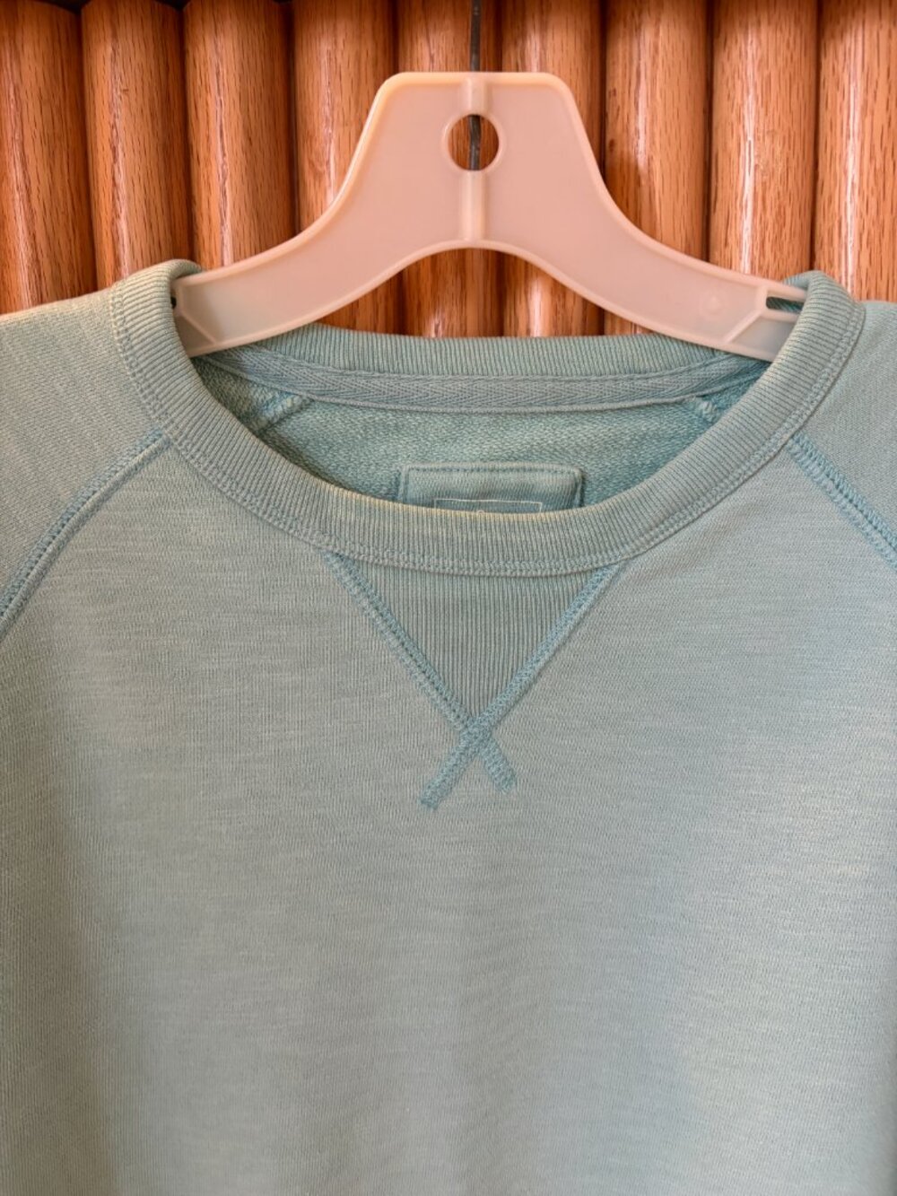 Gap Lived-In Robin's Egg / Tiffany Blue Crewneck Sweatshirt Raglan Sleeve Size M - Picture 4 of 7